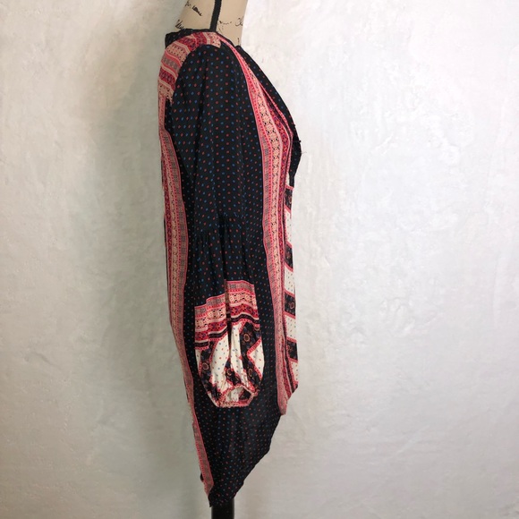 Free People Peace Maker Black Combo Dress Fishtail - Picture 5 of 8